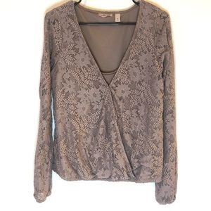 Lace Detail Long Sleeve Top